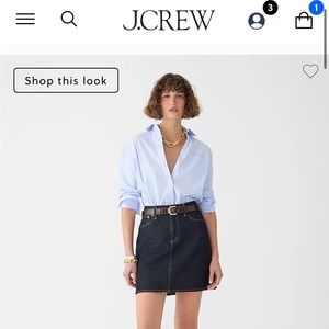 J. Crew Denim Mini Skirt Size 30 (women’s 10) DARK BLUE DENIM WASH NWT
